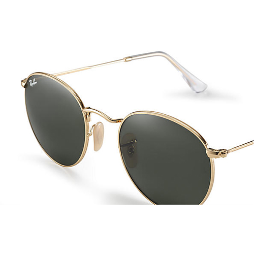 Eyes on Brickell: Buy RB3447 UNISEX 001 Round Metal Gold Sunglasses