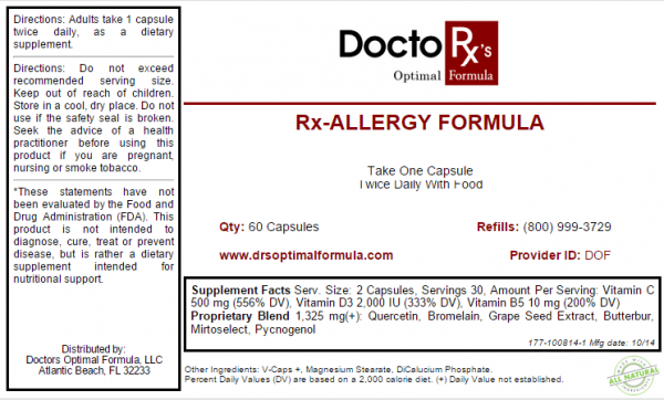 Eyes on Brickell: Doctor RX - Allergy Formula